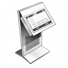 LEGGIO metallico porta monitor linea Sideros MD-LGAMO