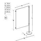 Pannello MD-EX10MT1 in plexiglass con una base tonda