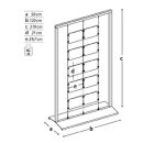 Pannello informativo con 8 cartelle plastiche.MD-PN12CC