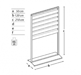 Pannello SEGNALETICO Sideros, ingombro cm 120x210h.MD-PN12SE