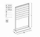 Pannello SEGNALETICO Sideros, ingombro cm 120x210h.MD-PN12SE