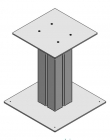 Pedana espositiva linea SIDEROS cm 60x60x70h