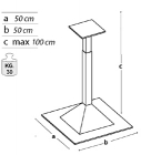 Supporto espositivo linea SIDEROS cm 50x50x100h
