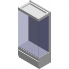 Vetrina espositiva a parete linea THECA cm 60x100x210h MD-VTVP100