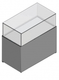 Vetrina espositiva a tavolo linea THECA cm 70x120x120h MD-VTVT120