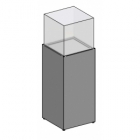 Vetrina espositiva ad isola linea THECA cm 50x50x160h.MD-VTT50V