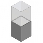 Vetrina espositiva ad isola linea THECA cm 60x60x160h.MD-VTT60