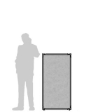 Pannello divisorio CLIPPER "feltro" - cm 65x130h