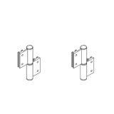 Cerniera in alluminio (kit)