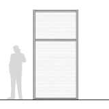 Pannello divisorio MACRO "alveolare" con traversa - cm 150x300h 