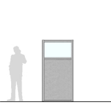 Pannello divisorio MACRO "finestrato feltro" - cm 100x200h 