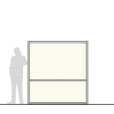 Pannello divisorio MACRO "laminato" con traversa aggiuntiva - cm 200x200h 