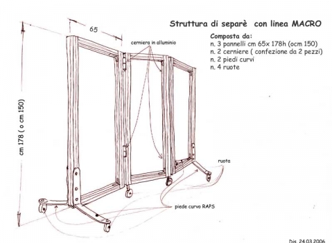Separè con linea MACRO [su misura]