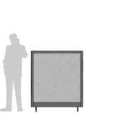 Pannello divisorio XILOX "feltro" - cm 120x140h