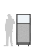 Pannello divisorio XILOX "finestrato feltro" - cm 80x180h