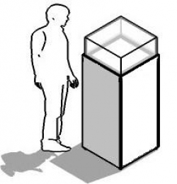 Espositore vetrina della linea THECA cod:ES-VTT50-1