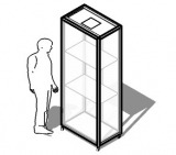 Vetrina della linea Omega cod. ES-VT50.80PLX