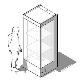 Vetrina della linea THECA cod:ES-VTVPB80