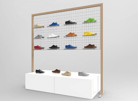 Pannello griglia con telaio in legno