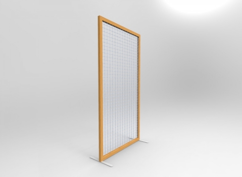 Pannello griglia con telaio in legno