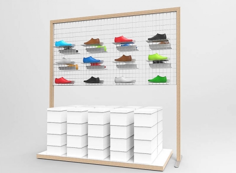 Pannello griglia con telaio in legno