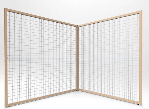 Pannello griglia con telaio in legno