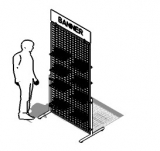 ES-GR20-PS richiedi preventivo Espositore PORTA SCARPE della linea GRID cod. ES-GR20-PS