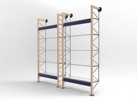 LIBRERIA A PARETE STRATOS DUE MODULI