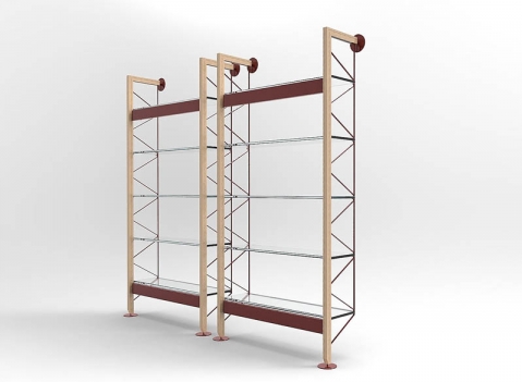 LIBRERIA A PARETE STRATOS DUE MODULI