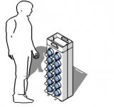 PORTA BOTTIGLIE ACQUA LINEA Pilò ES-H2O-PRISMA