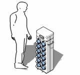PORTA BOTTIGLIE ACQUA LINEA Pilò ES-PRISMA-QX