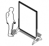 SPECCHIO AUTOPORTANTE dellla linea  MACRO cod. ES-MASP125