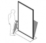 SPECCHIO AUTOPORTANTE dellla linea  SIDEROS cod. ES-PNSP12.20