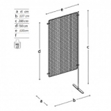 Pannello espositivo EXPO'  "griglia aggiuntiva" con base diritta.MD-EXG10D1