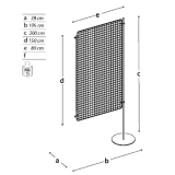 Pannello espositivo EXPO' "griglia aggiuntiva" con base tonda MD-EXGT1