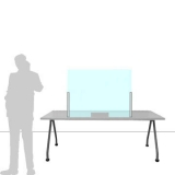 Schermo divisorio ONDESK FRONT OFFICE per front office - cm 100x75h