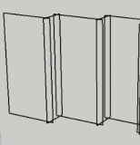 Pannello espositivo, cm 62x250h