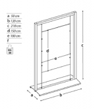 Pann.espositivo SIDEROS' "lastra in plexiglass" con cavetti e morsetti.MD-PN12CM