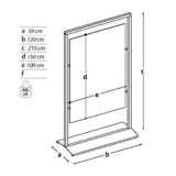 Pannello espositivo SIDEROS'  " lastra composita" con morsetti MD-PN12