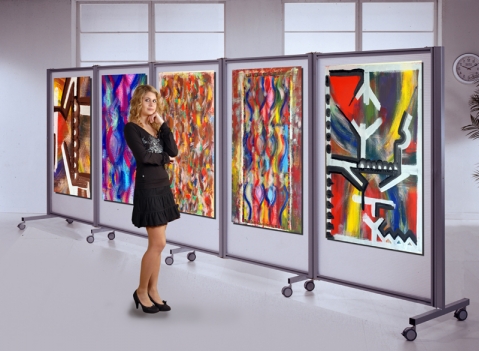 Pannelli espositivi su ruote: LINEA ALA