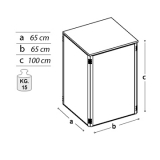 Sistema informativo modulare CLIPPER "stand a banco" - cm 65x65x100h