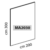 Parete espositiva MACRO lastra in forex,cm 200x300h. 