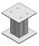 Pedana espositiva linea SIDEROS cm 40x40x40h.