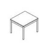 Tavolo multifunzionale con struttura metallica cm 80.