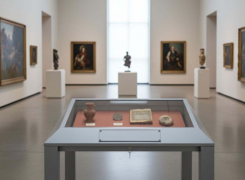 Vetrine espositive a tavolo: LINEA TESTI 