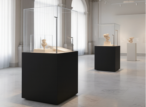 Vetrina  espositiva per musei linea Theca