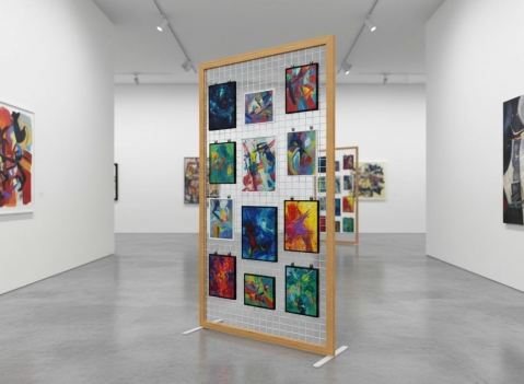 Pannello griglia con telaio in legno