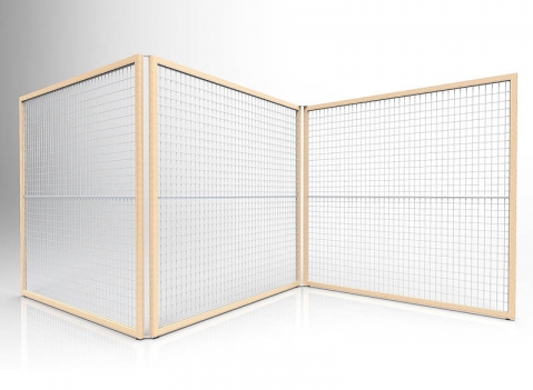 Pannello griglia con telaio in legno