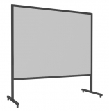 Pannello espositivo autoportante bifacciale su ruote della linea MACRO cm 206x200h 